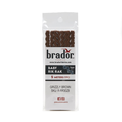 Rik Rak - Grizzly Brown 3mm (pack)