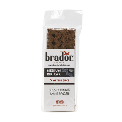 Rik Rak - Grizzly Brown 6mm (pack)