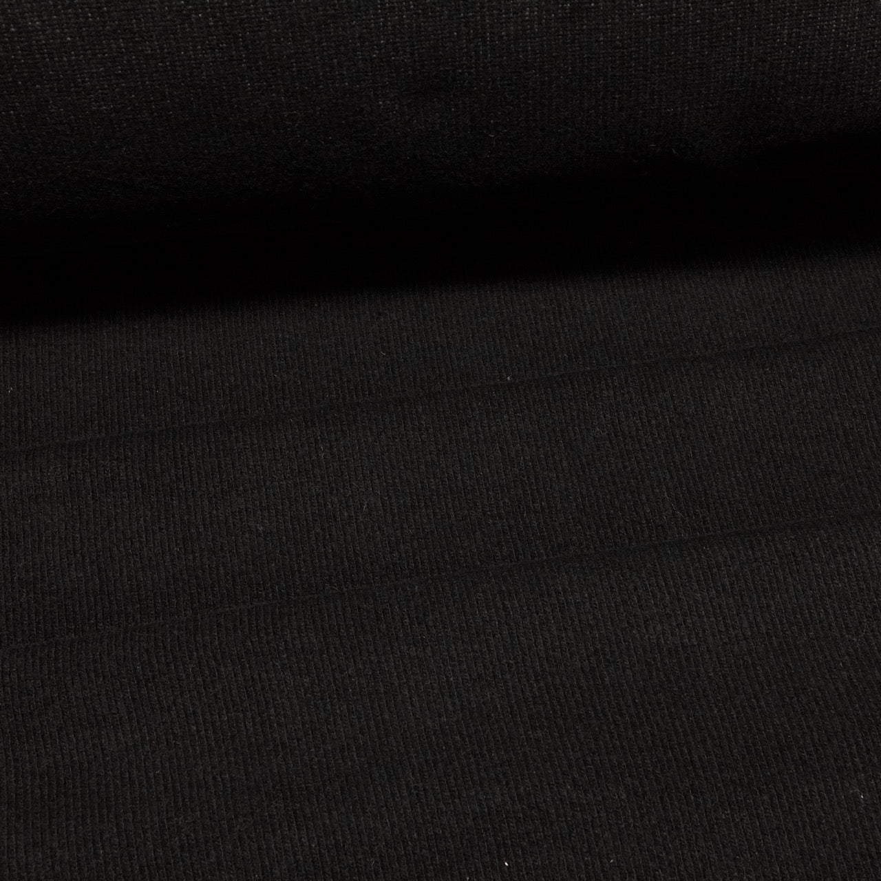 Wool Ribbing / Rib Knit (CG®) - Black (fold)