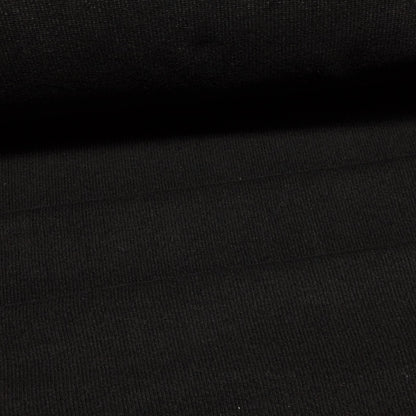 Wool Ribbing / Rib Knit (CG®) - Black (fold)