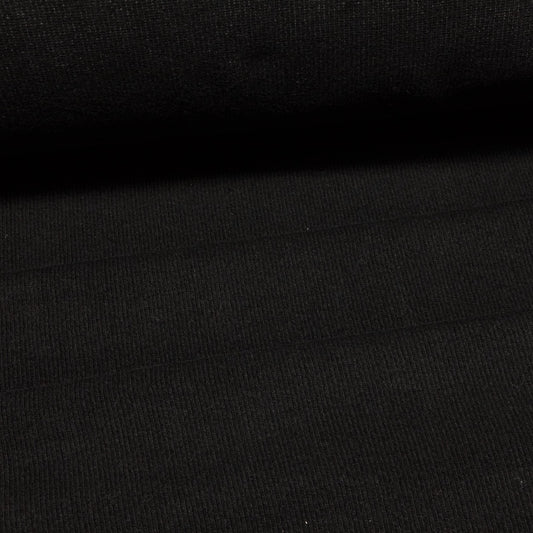 Wool Ribbing / Rib Knit (CG®) - Black (fold)