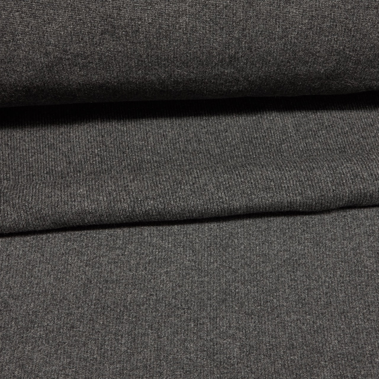Wool Ribbing / Rib Knit (CG®) - Charcoal (fold)