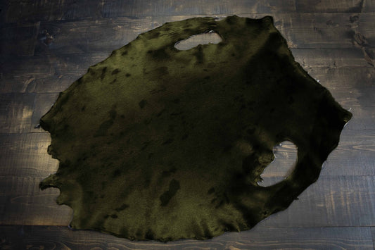 Dyed Harp Seal Skin - Khaki (Olive Green)