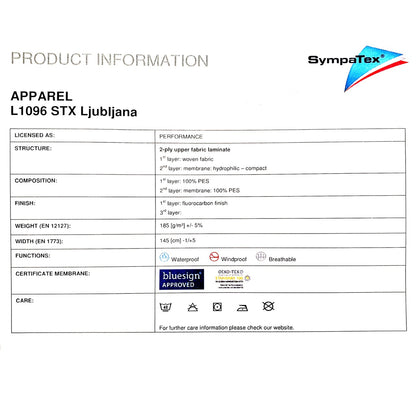 SympaTex® Ljubljana™ Spec Sheet