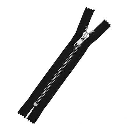 Pocket Zippers - Black (Metal - Silver)