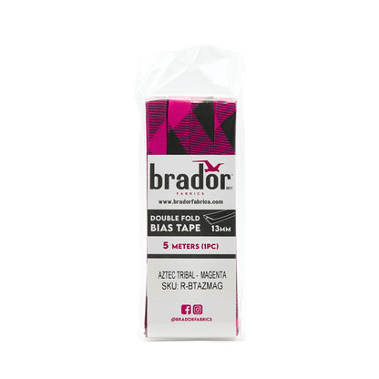 Bias Tape Aztec - Magenta (pack)
