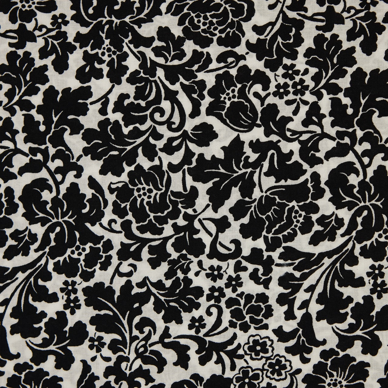 Quilting Cotton - Floral - Black Flourish (detail)