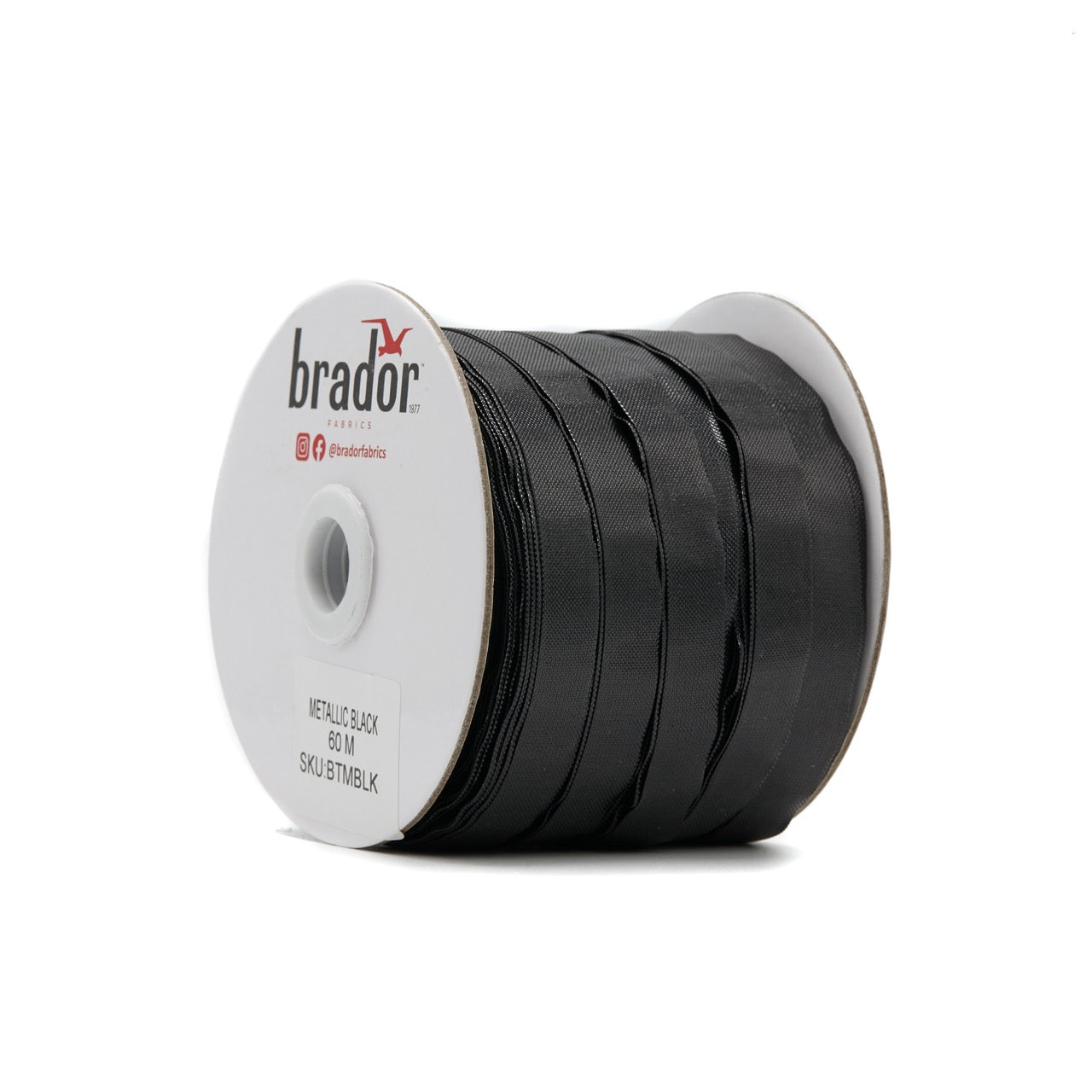 Bias Tape - Metallic Black (roll)
