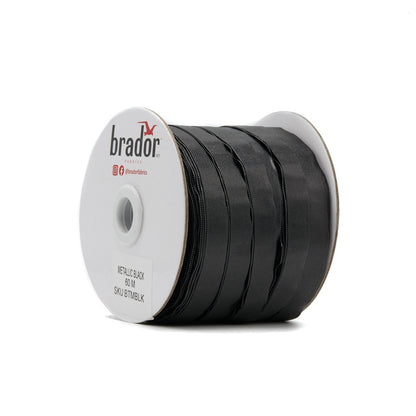 Bias Tape - Metallic Black (roll)