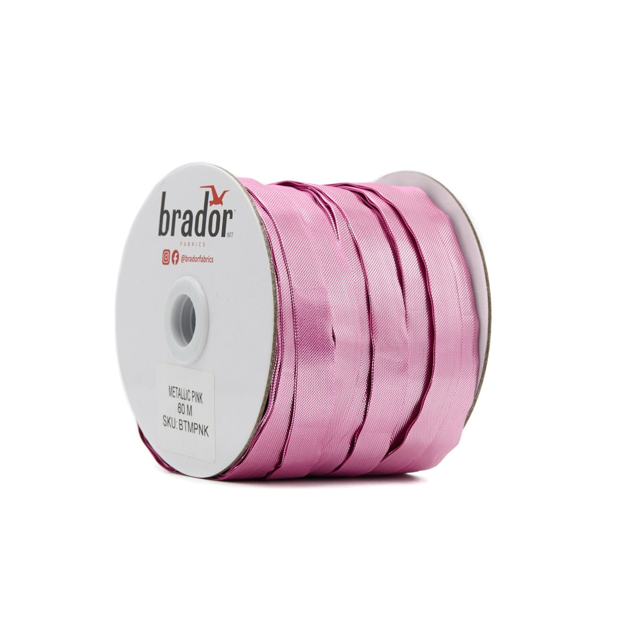 Bias Tape - Metallic Pink (roll)