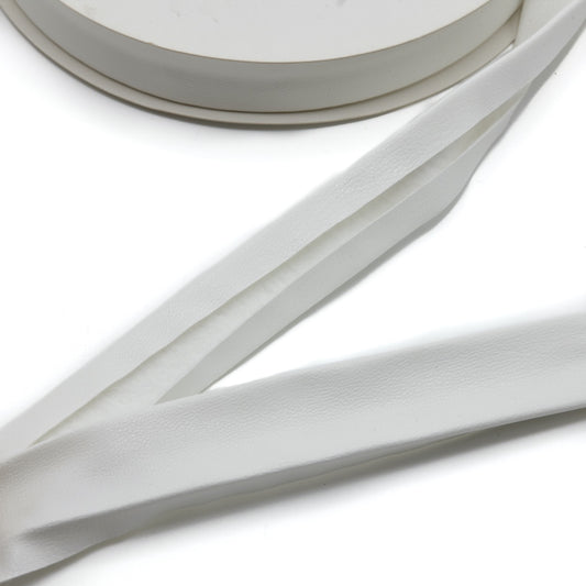 Faux Leather (PU) Bias - White
