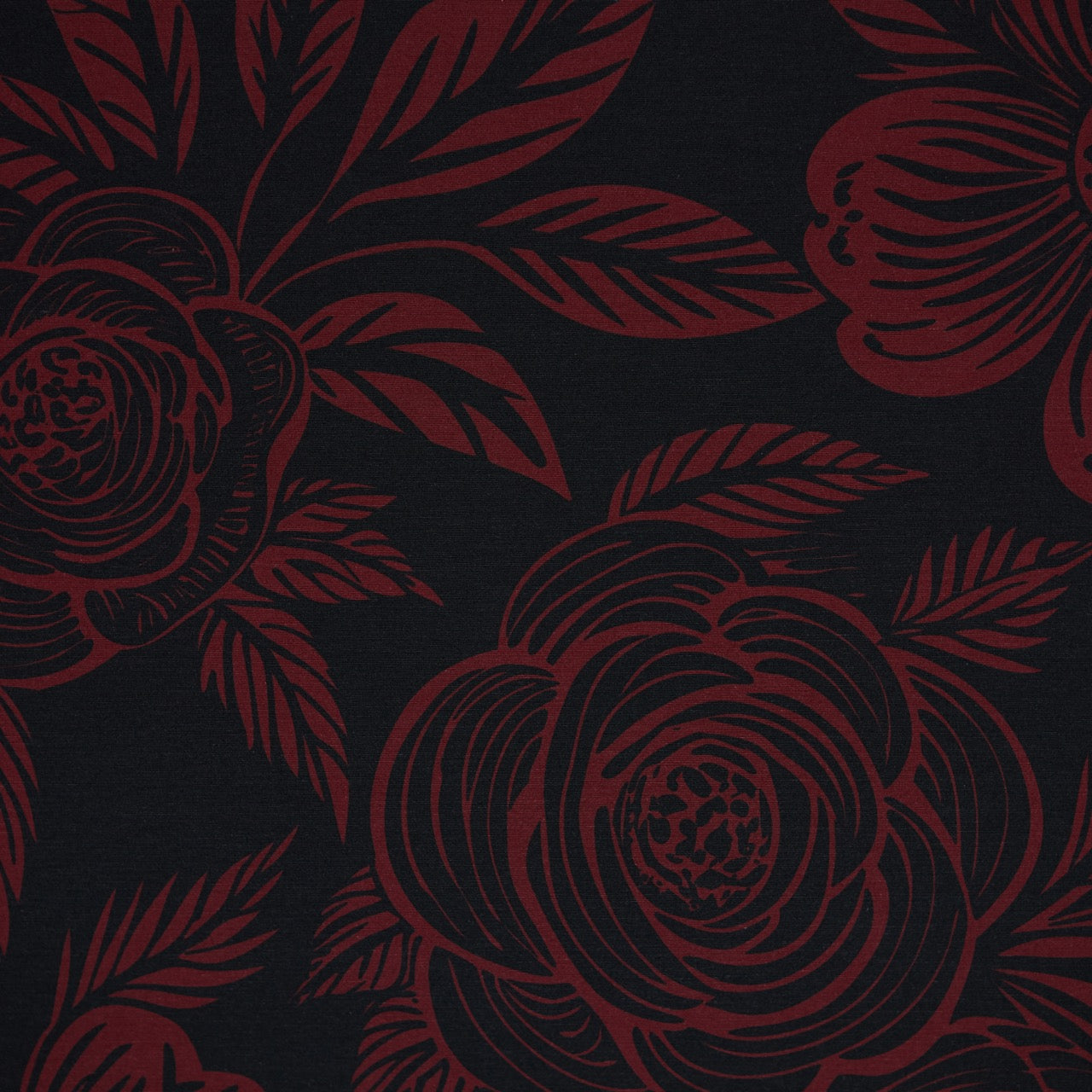 Commander® Western Floral - Burgundy (detail)