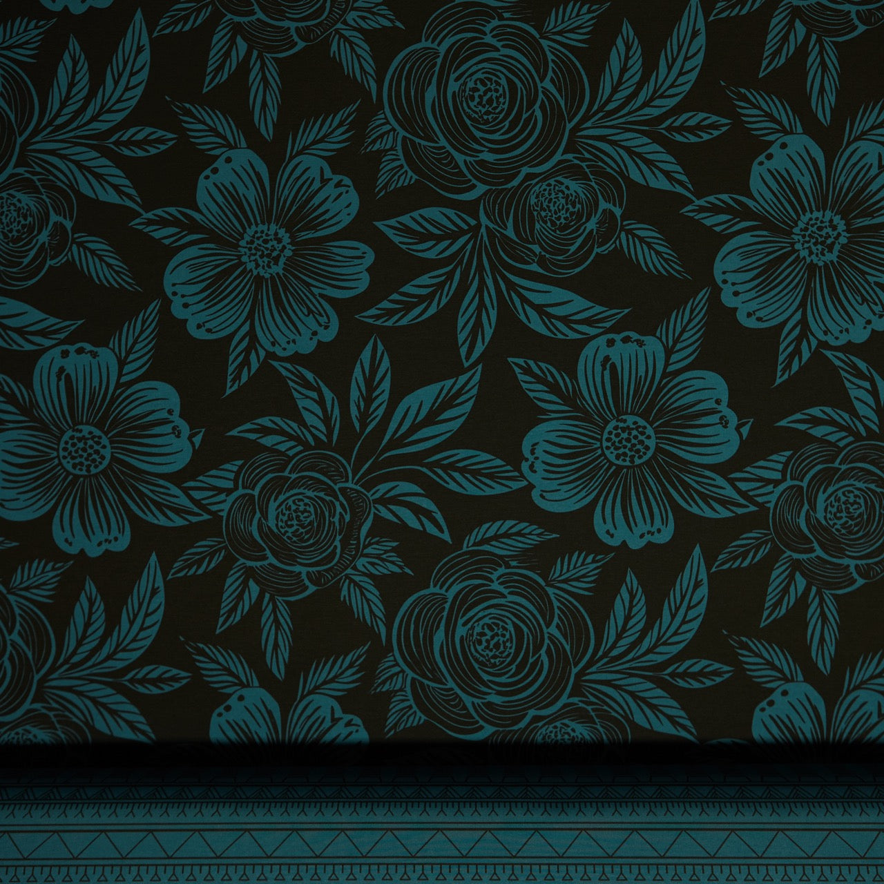Commander® Western Floral - Turquoise (Tunniit back)
