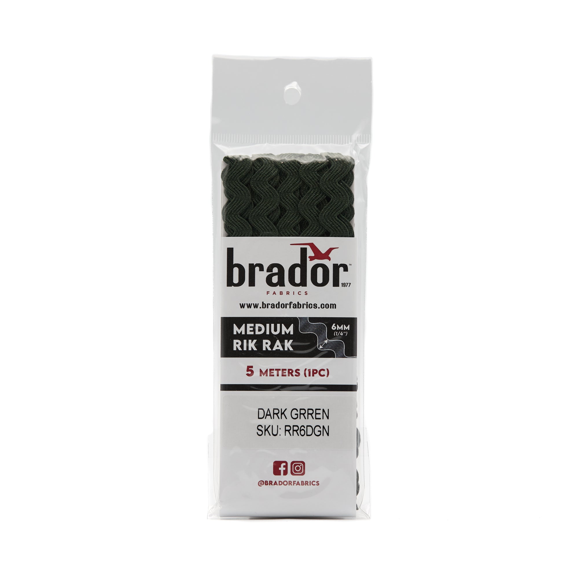Rik Rak - Dark Green (Forest/Hunter) 6mm Pack