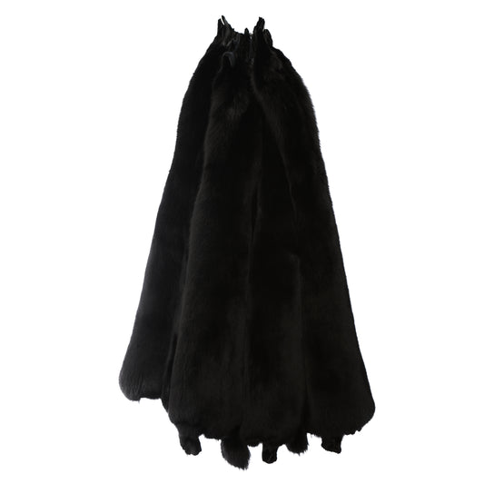 Dyed Norweigan Blue Fox Fur - Black
