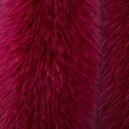Dyed Shadow Fox Fur - Raspberry (detail)