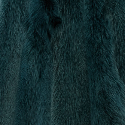 Dyed Shadow Fox Fur - Turquoise (detail)