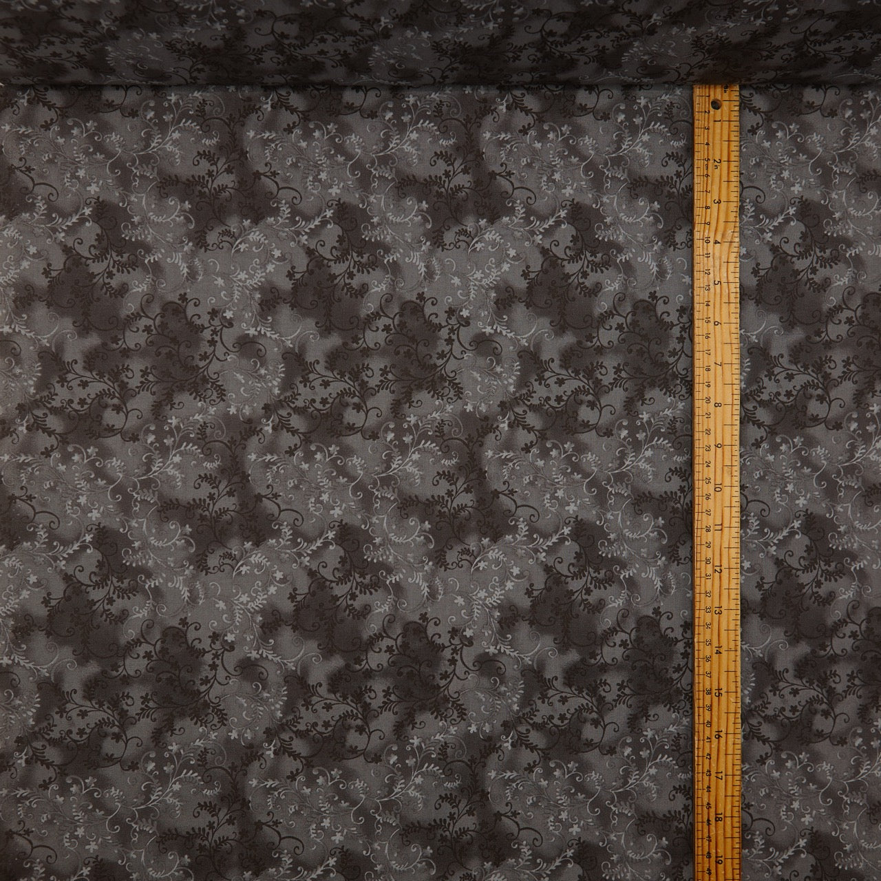 Quilting Cotton - Floral - Charcoal Flourish (measured)