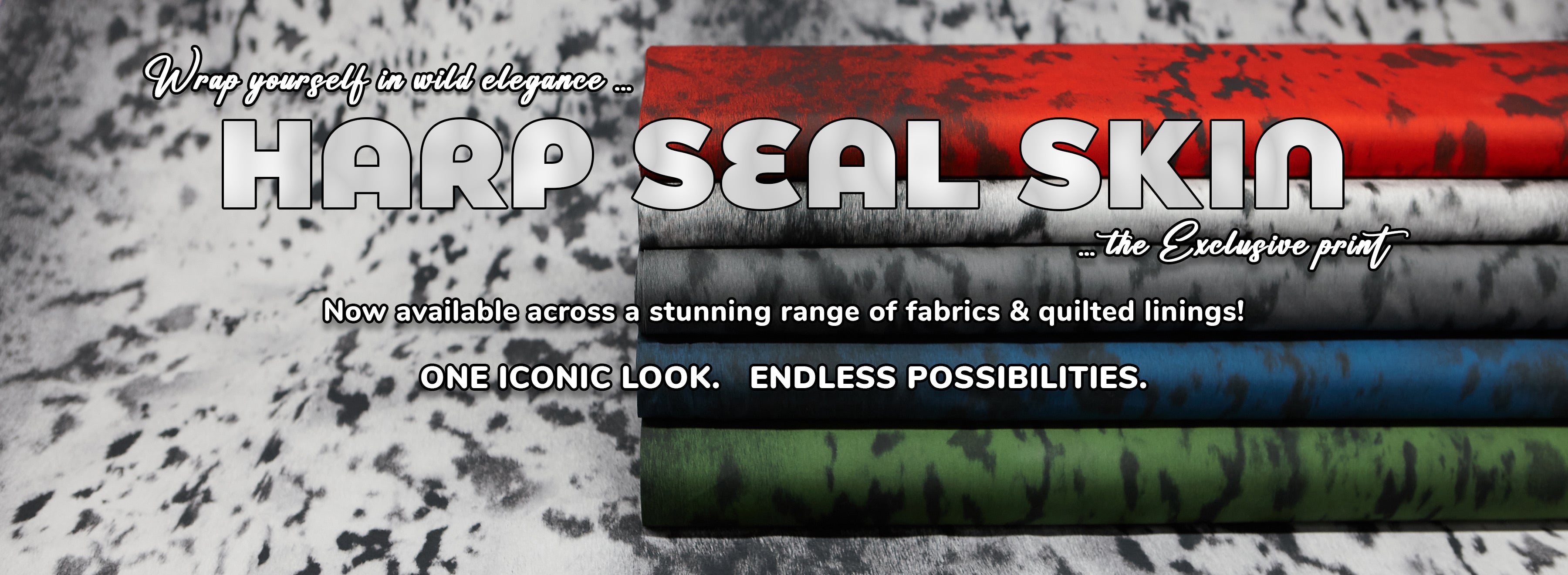 Harp Seal Skin fabric swatches