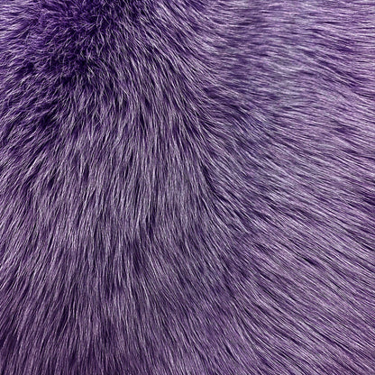 Dyed Shadow Fox Fur - Hyacinth (Light Purple) - detail