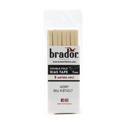 Bias Tape - Ivory 7mm (pack)