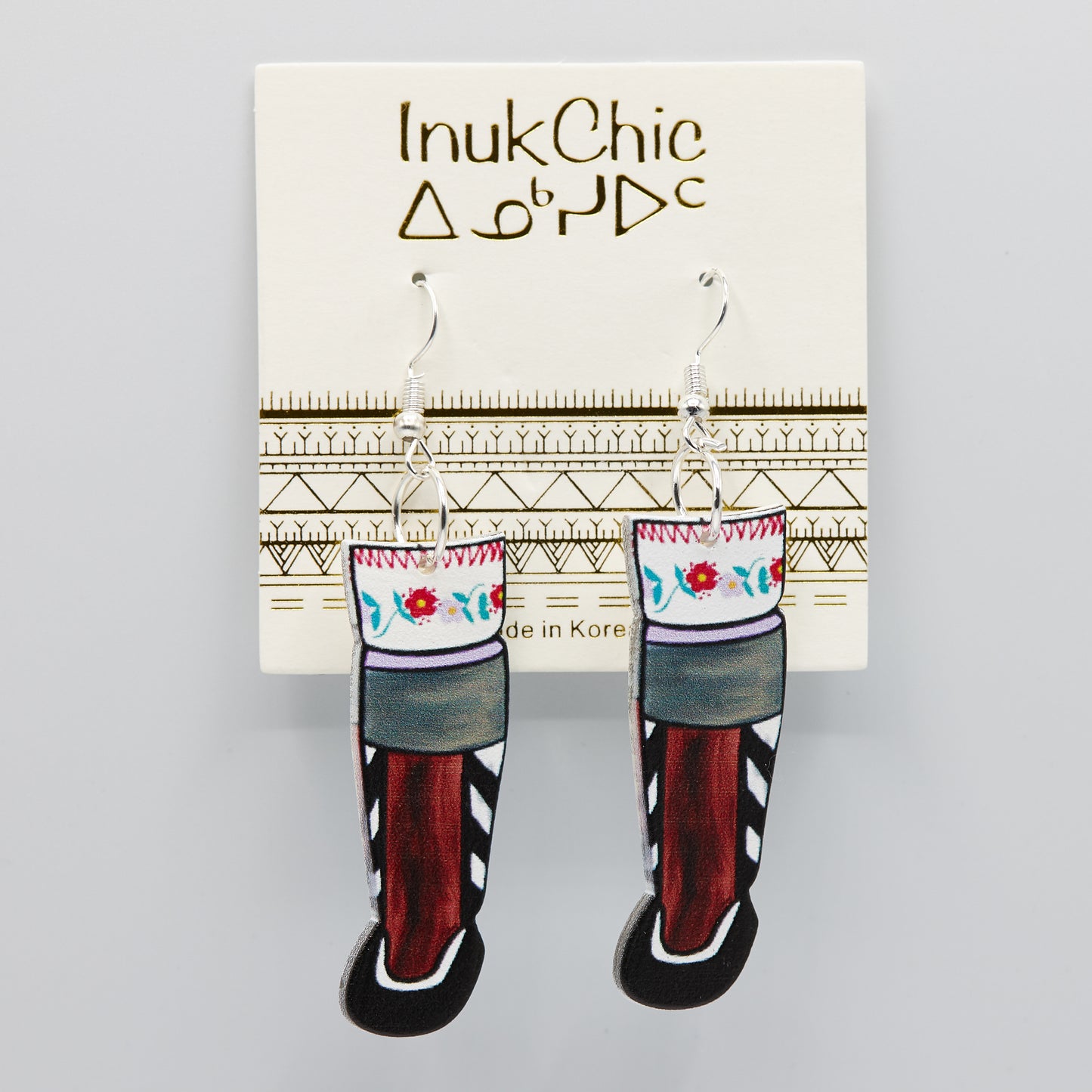 InukChic® Earring - Kamiik - Burgundy (pair)