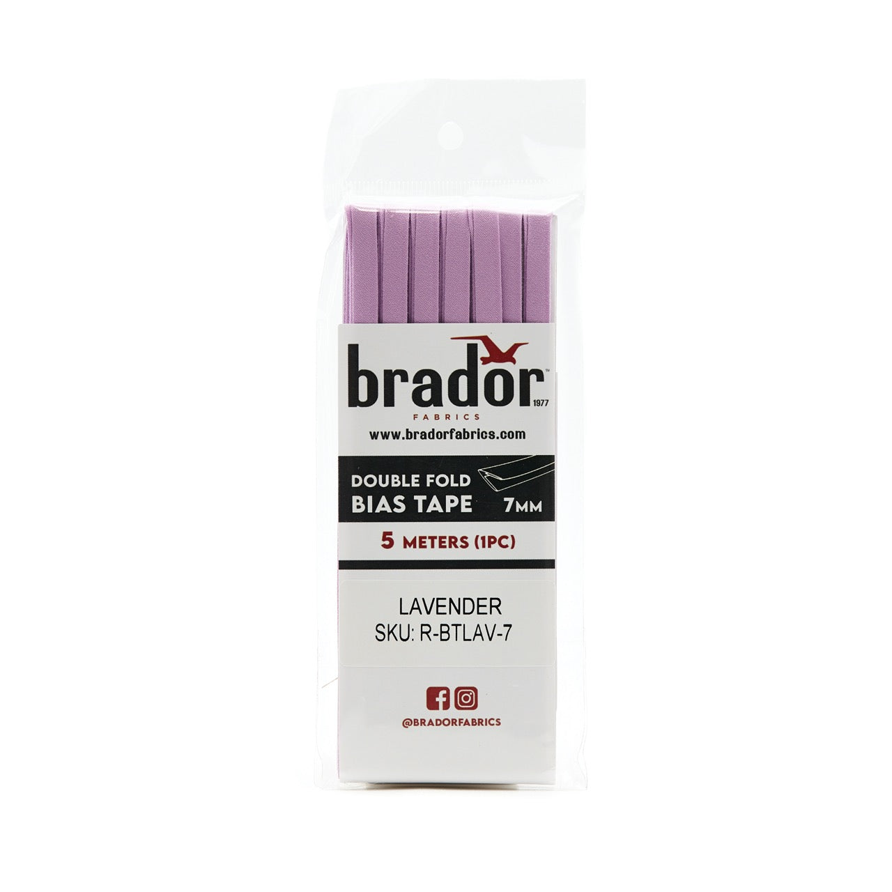 Bias Tape - Lavender 7mm (pack)