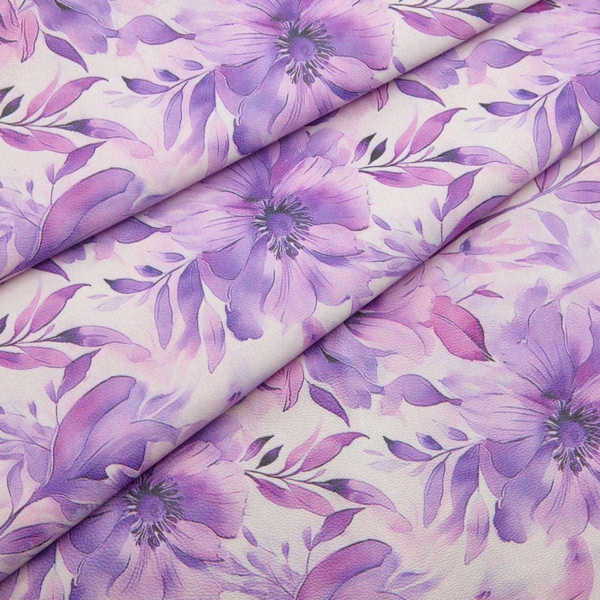 Floral Print Lambskin Leather - Water Lilly