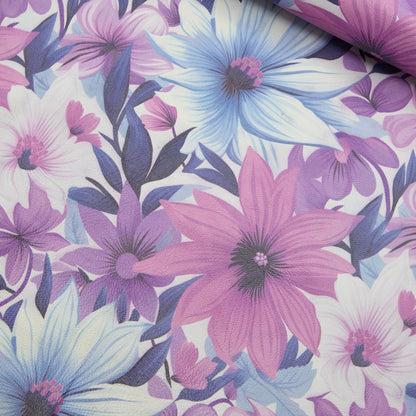 Floral Print Lambskin Leather - Lavender Baby