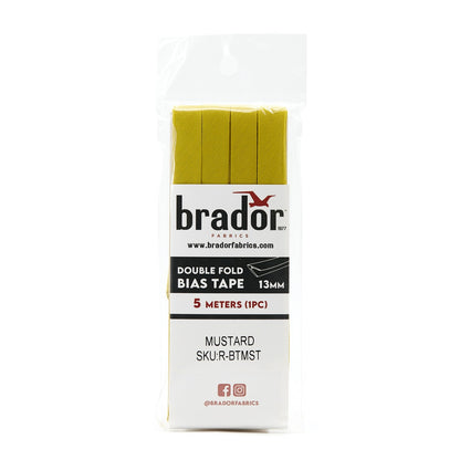Bias Tape - Mustard (Dijon) 13mm (pack)