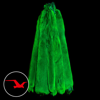 Dyed Shadow Fox  Fur - Neon Green (European Dyes)