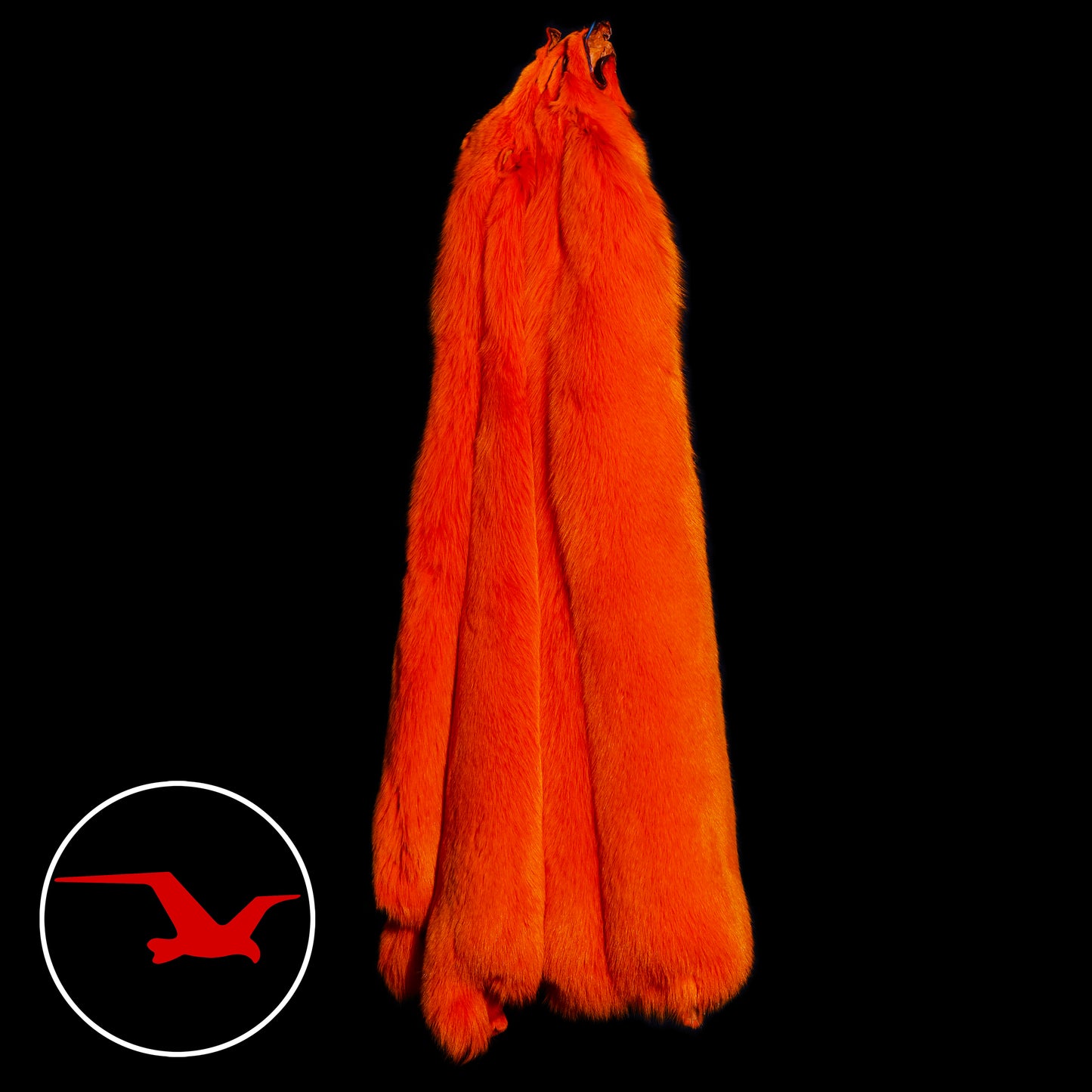 Dyed Shadow Fox  Fur - Neon Orange (European Dyes)