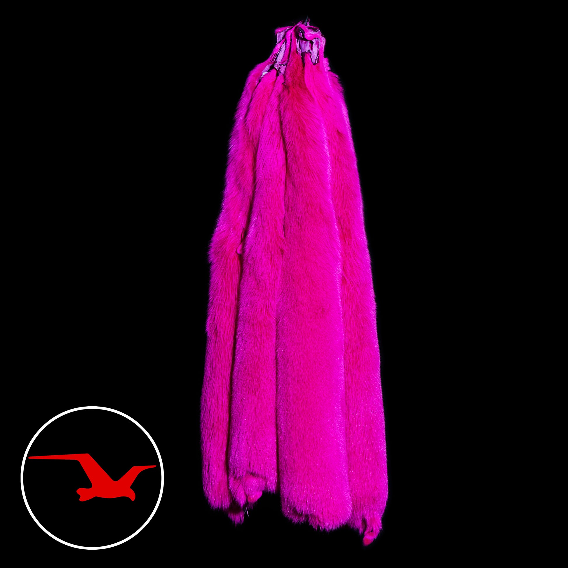 Dyed Shadow Fox  Fur - Neon Pink (European Dyes)