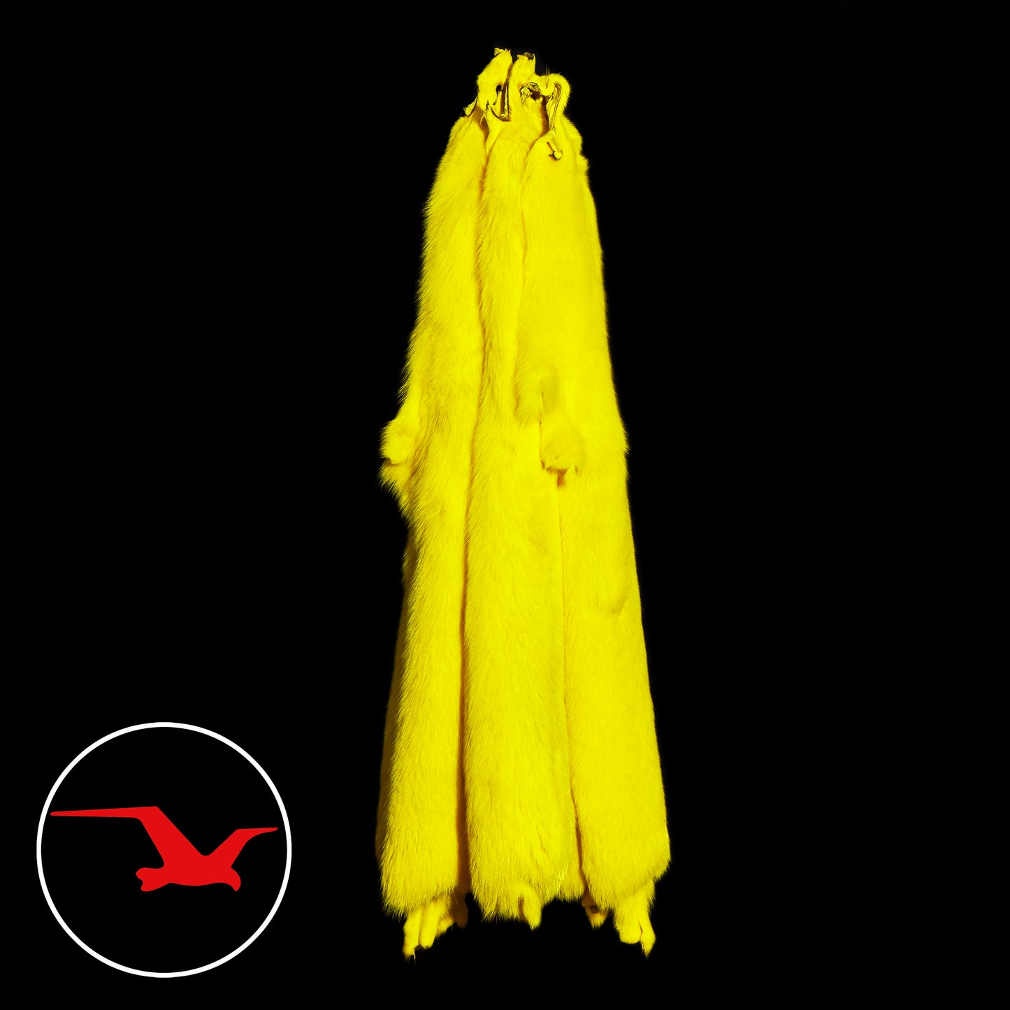 Dyed Shadow Fox  Fur - Neon Yellow (European Dyes)