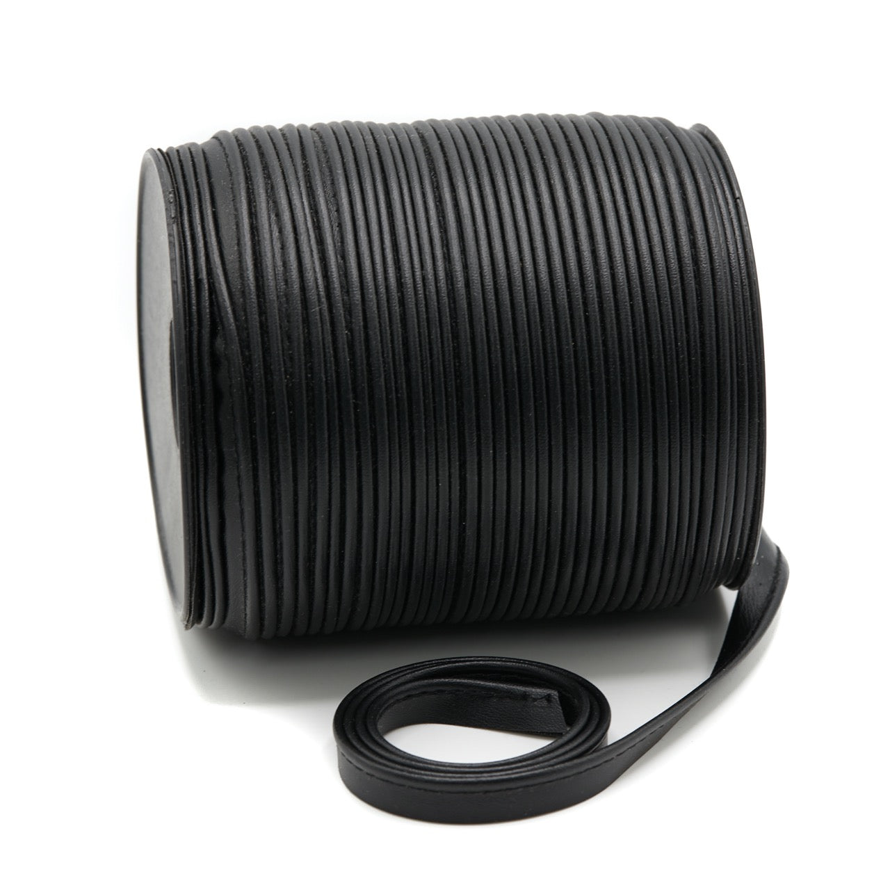 Faux Leather (PU) Piping - black (roll)