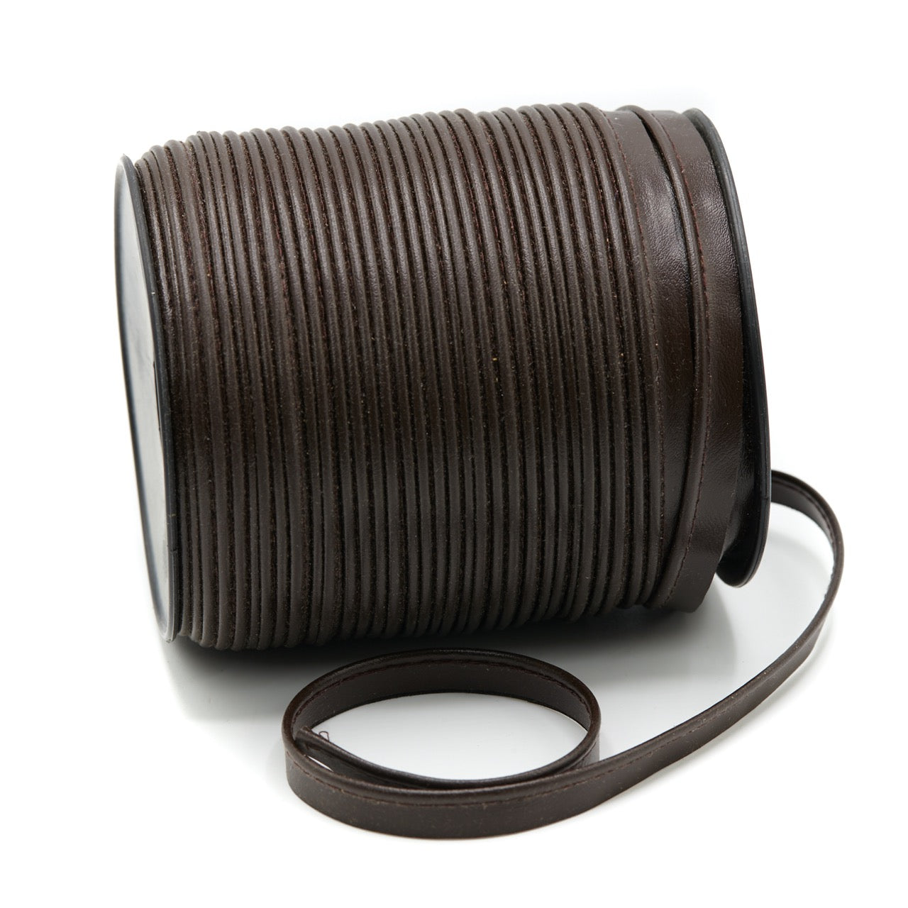 Faux Leather (PU) Piping - Brown (roll)