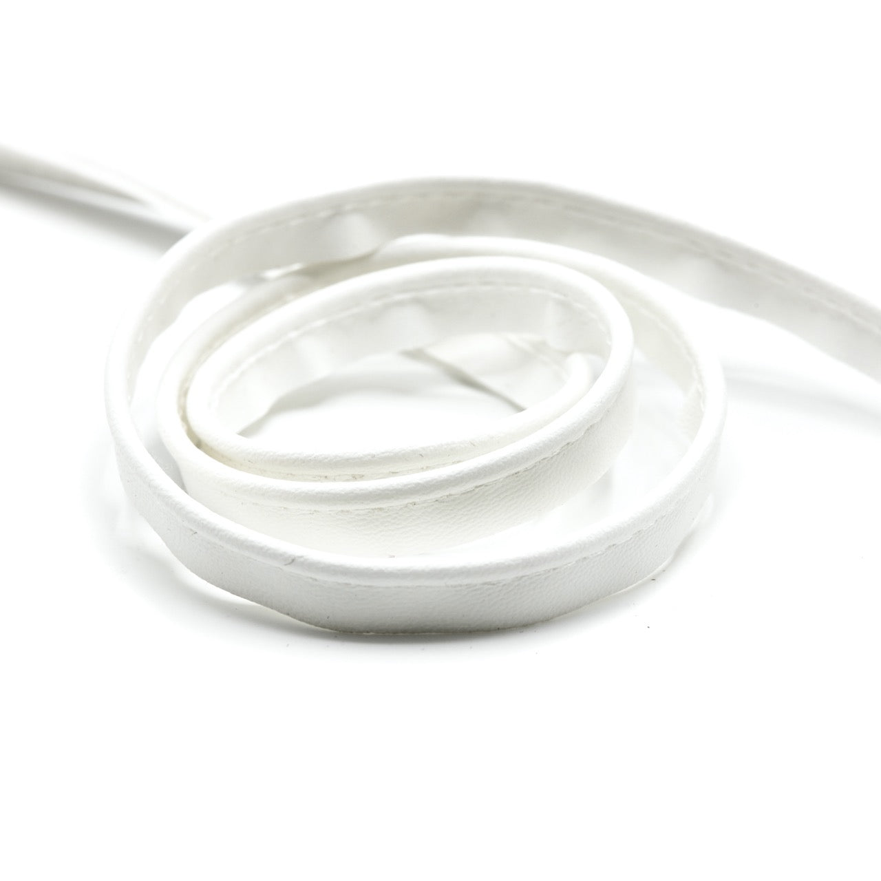 Faux Leather (PU) Piping - White