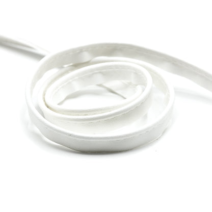Faux Leather (PU) Piping - White