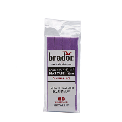 Bias Tape - Metallic Lavender (pack)