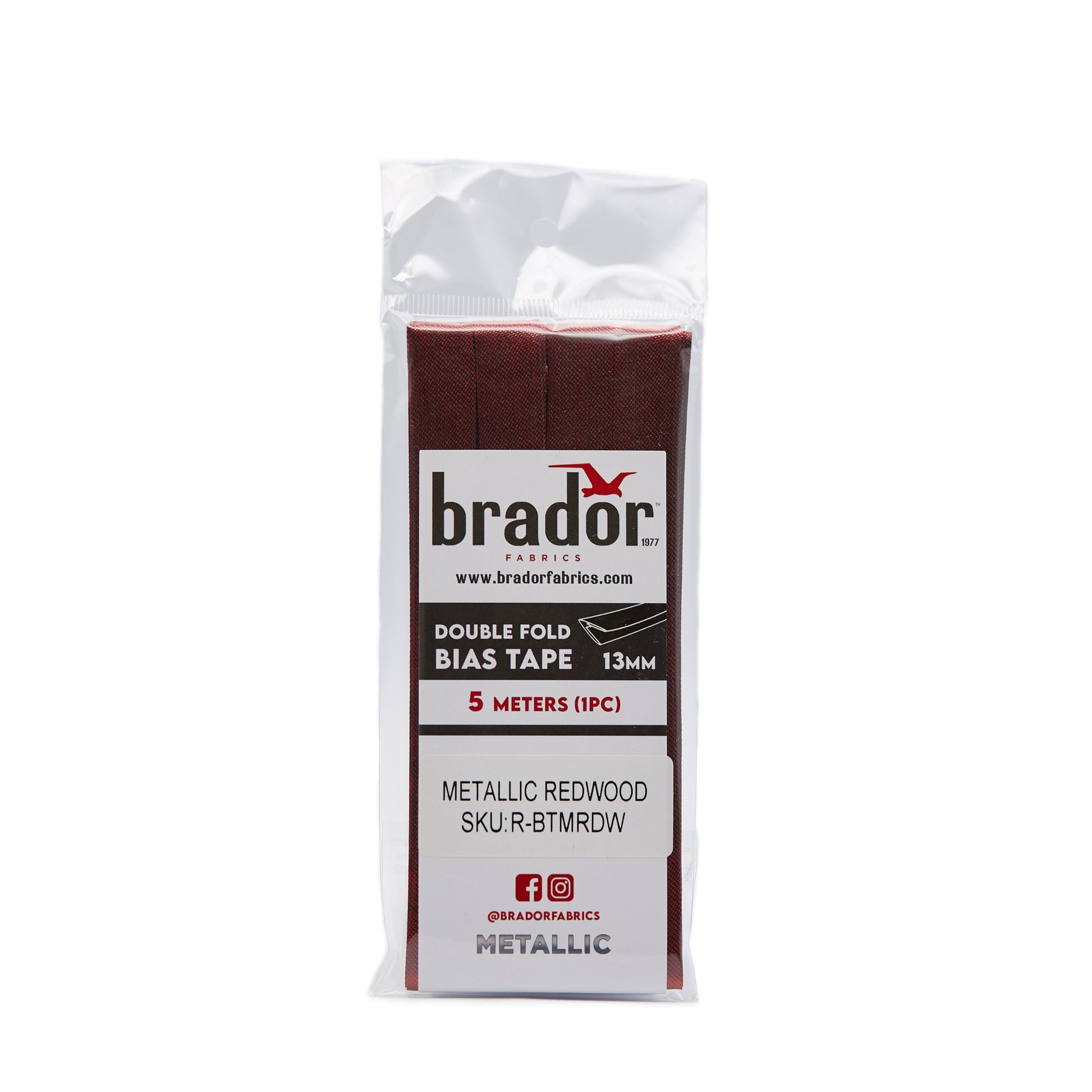 Bias Tape - Metallic Redwood (pack)