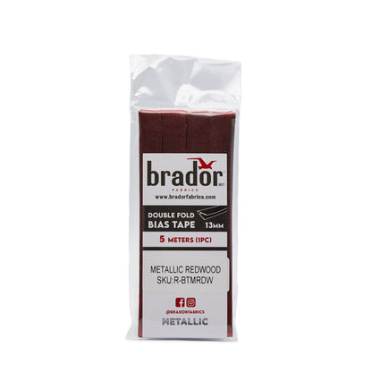 Bias Tape - Metallic Redwood (pack)