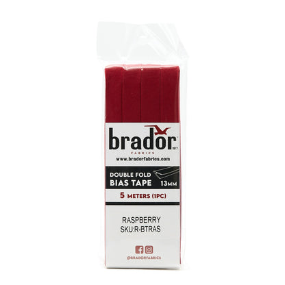 Bias Tape - Raspberry 13mm (pack)