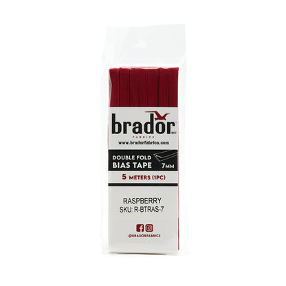 Bias Tape - Raspberry 7mm (pack)