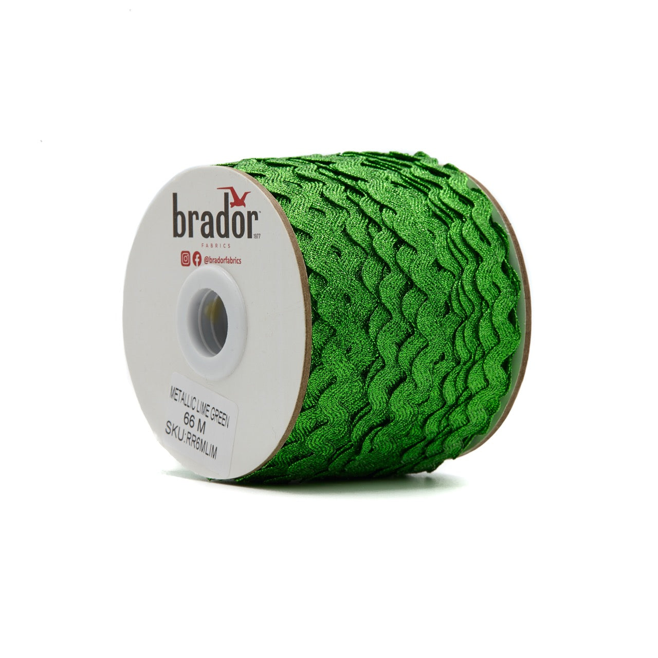 Rik Rak - Metallic Lime Green – Brador Fabrics