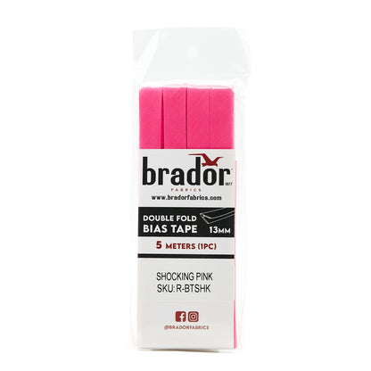 Bias Tape - Shocking Pink 13mm (pack)
