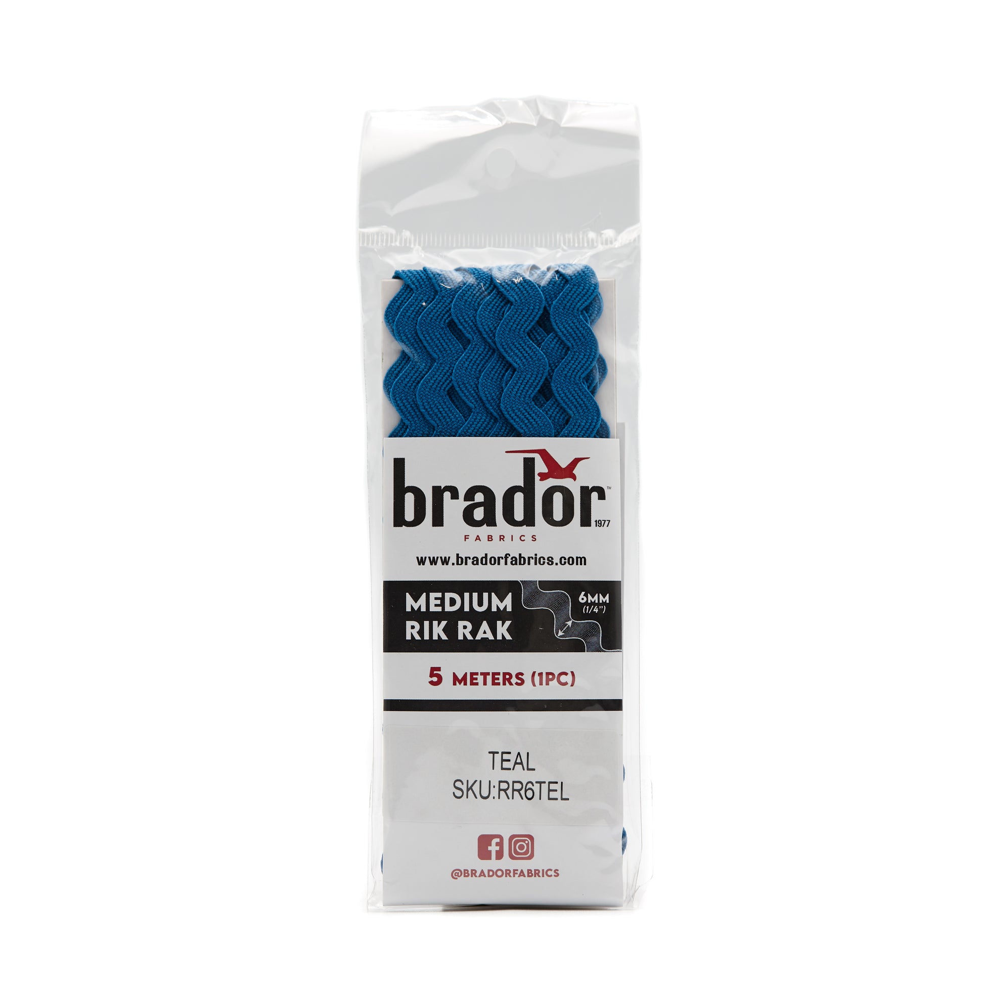 Rik Rak - Teal 6mm Pack