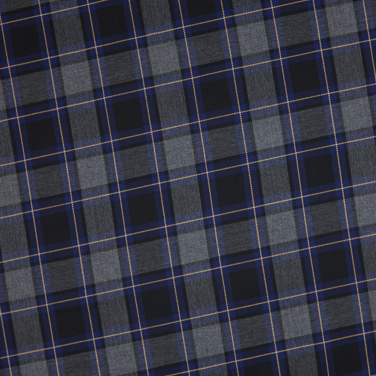 Tartan E - Grey, Navy, Yellow, Black (detail)