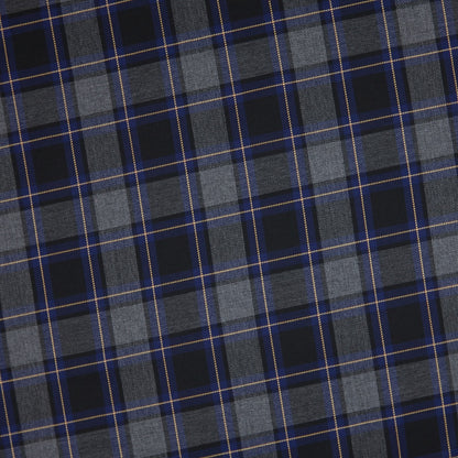 Tartan E - Grey, Navy, Yellow, Black (detail)