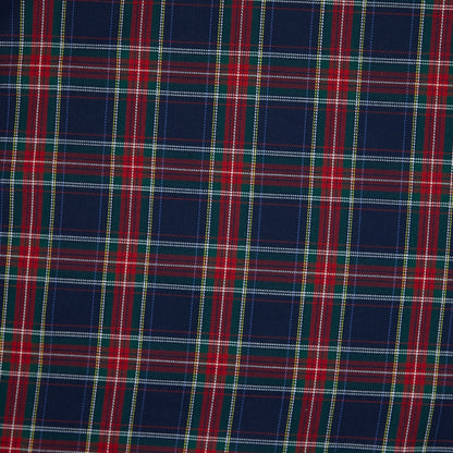 Tartan E - Navy, Red, Green, Yellow, White, Blue (detail)