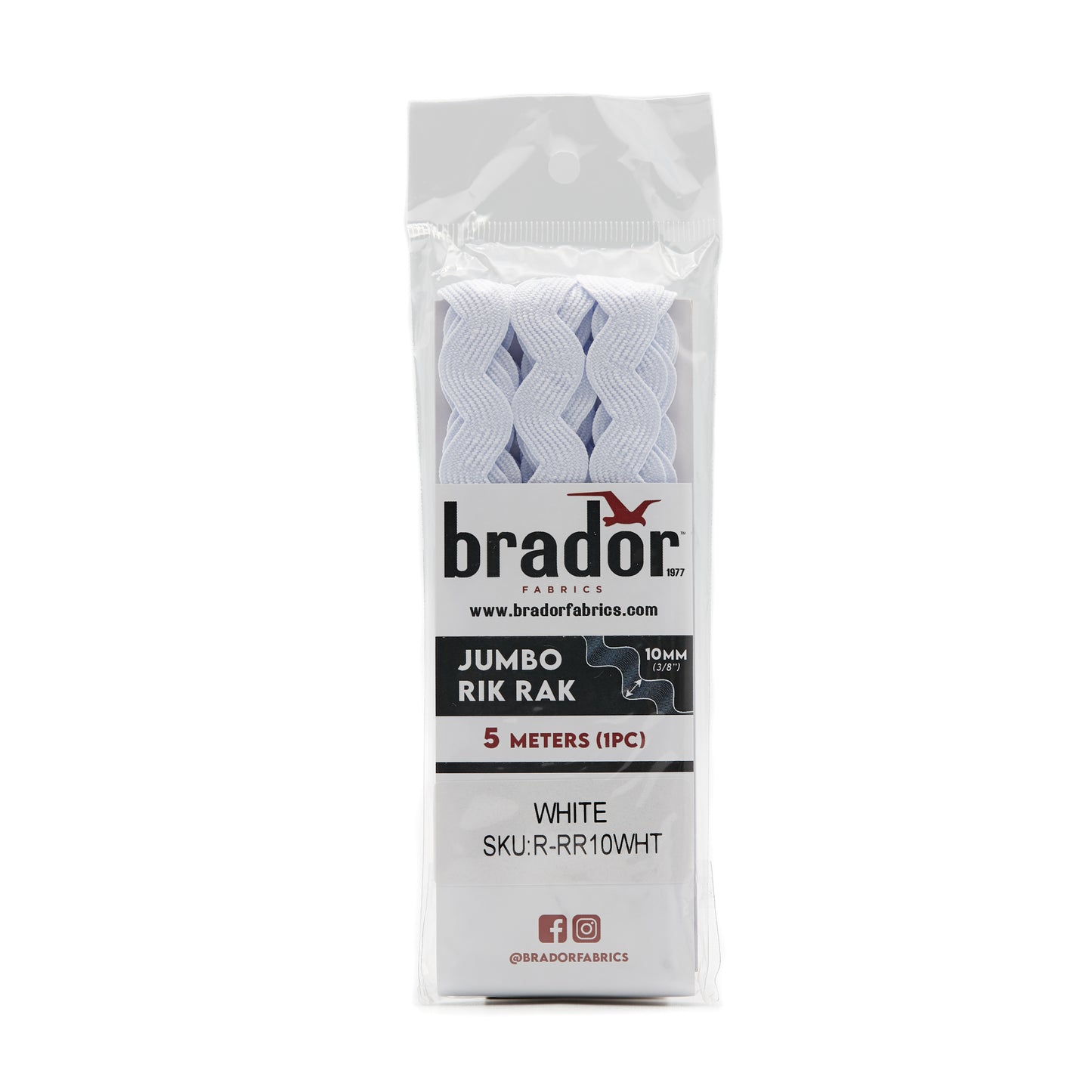 Rik Rak - White 10mm Pack